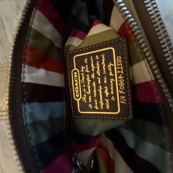 Rare Coach Legacy Leather Bridget Metallic Silver Shoulder Bag - Picture 8 of 13